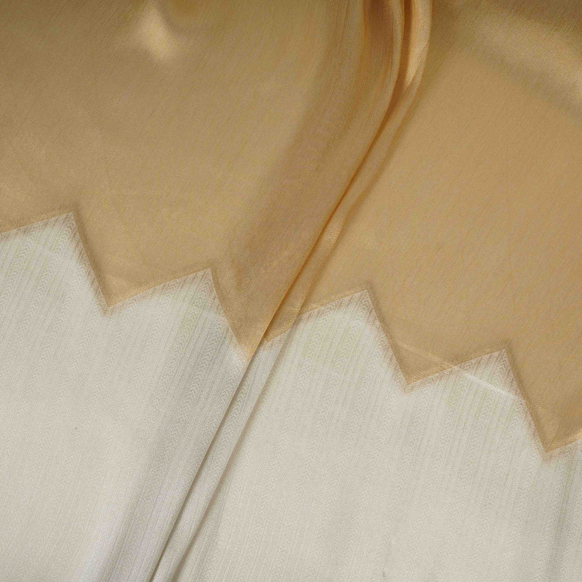 Golden with Silver Shimmer Tissue Fabric MTI-31265 - TradeUNO