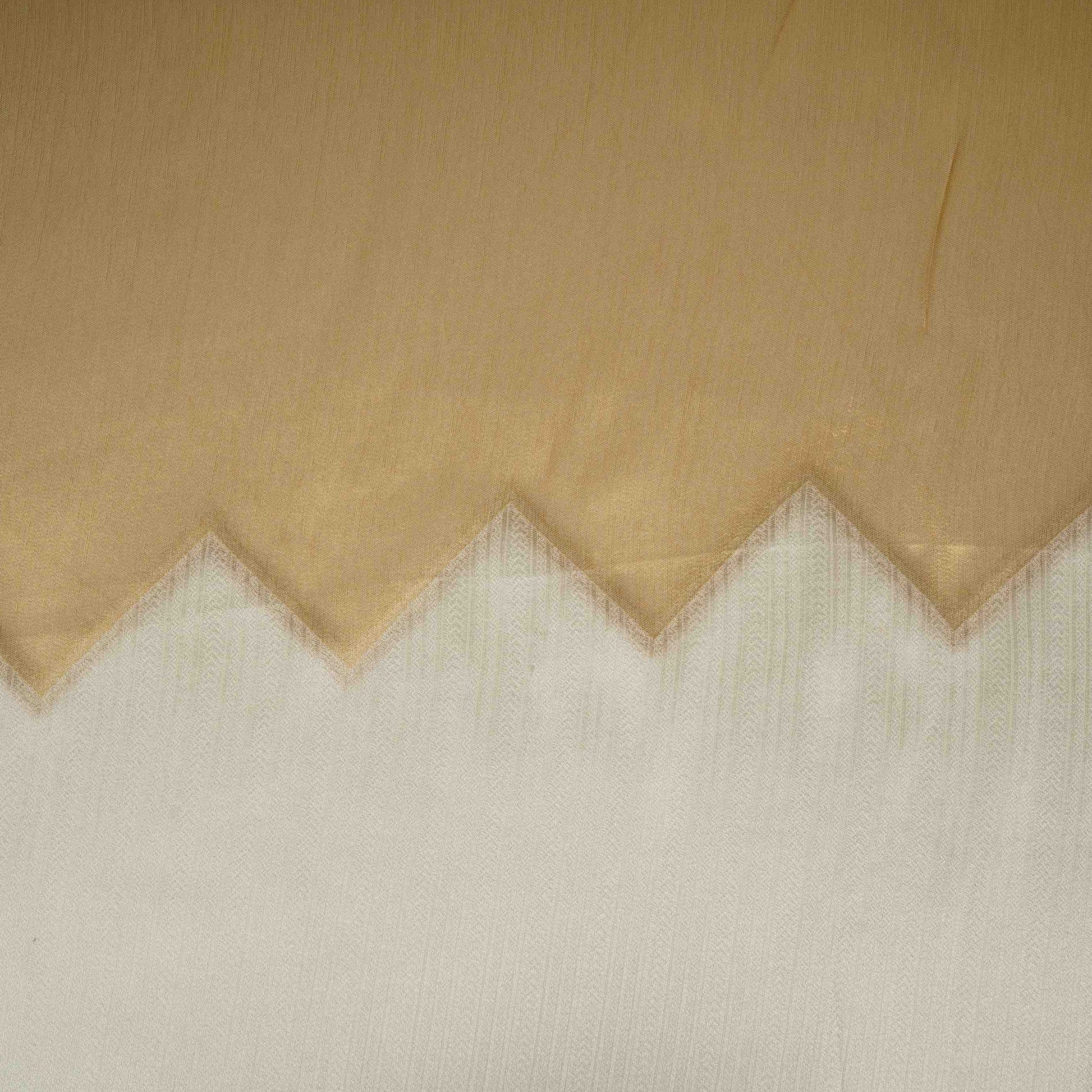Golden with Silver Shimmer Tissue Fabric MTI-31265 - TradeUNO