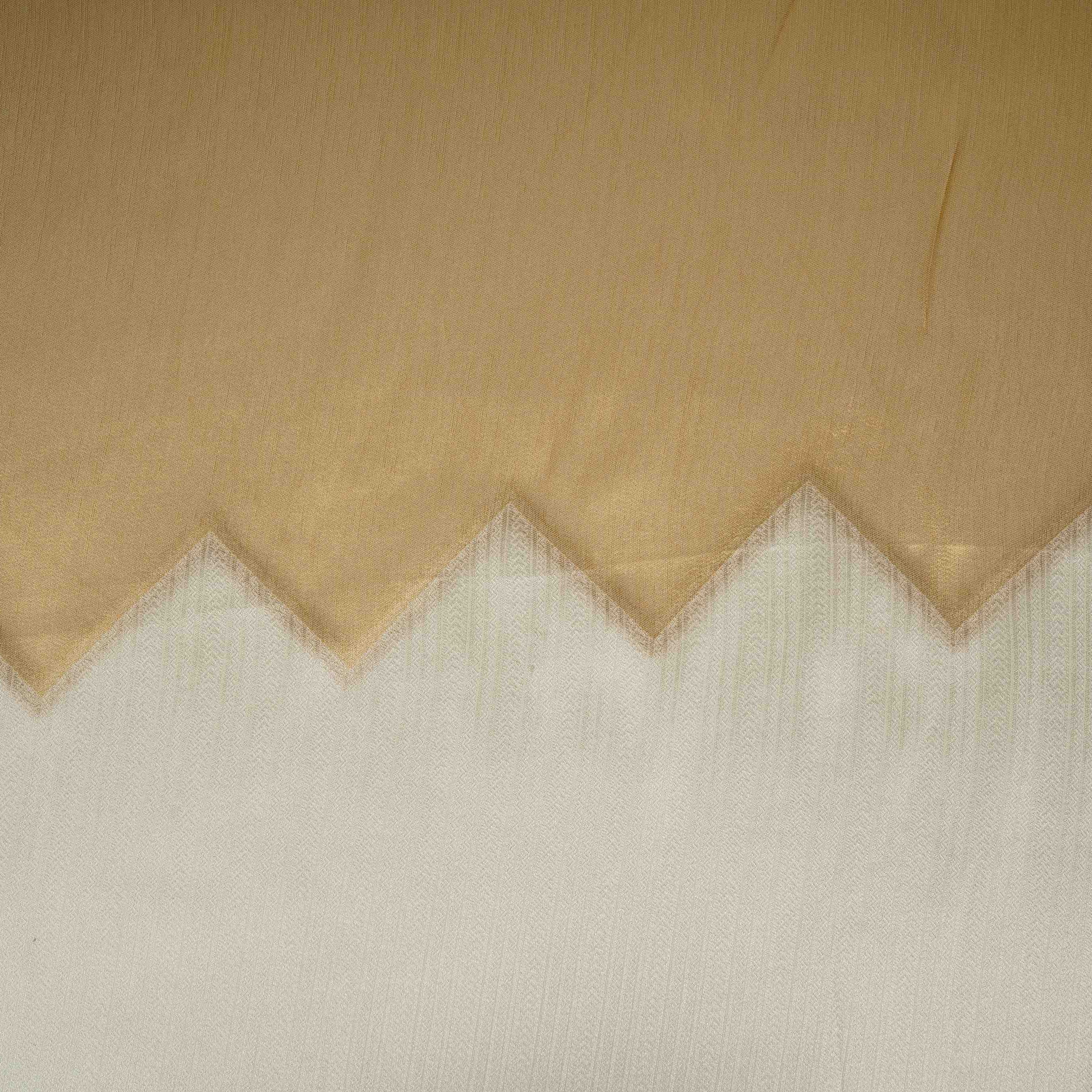 Golden with Silver Shimmer Tissue Fabric MTI-31265 - TradeUNO