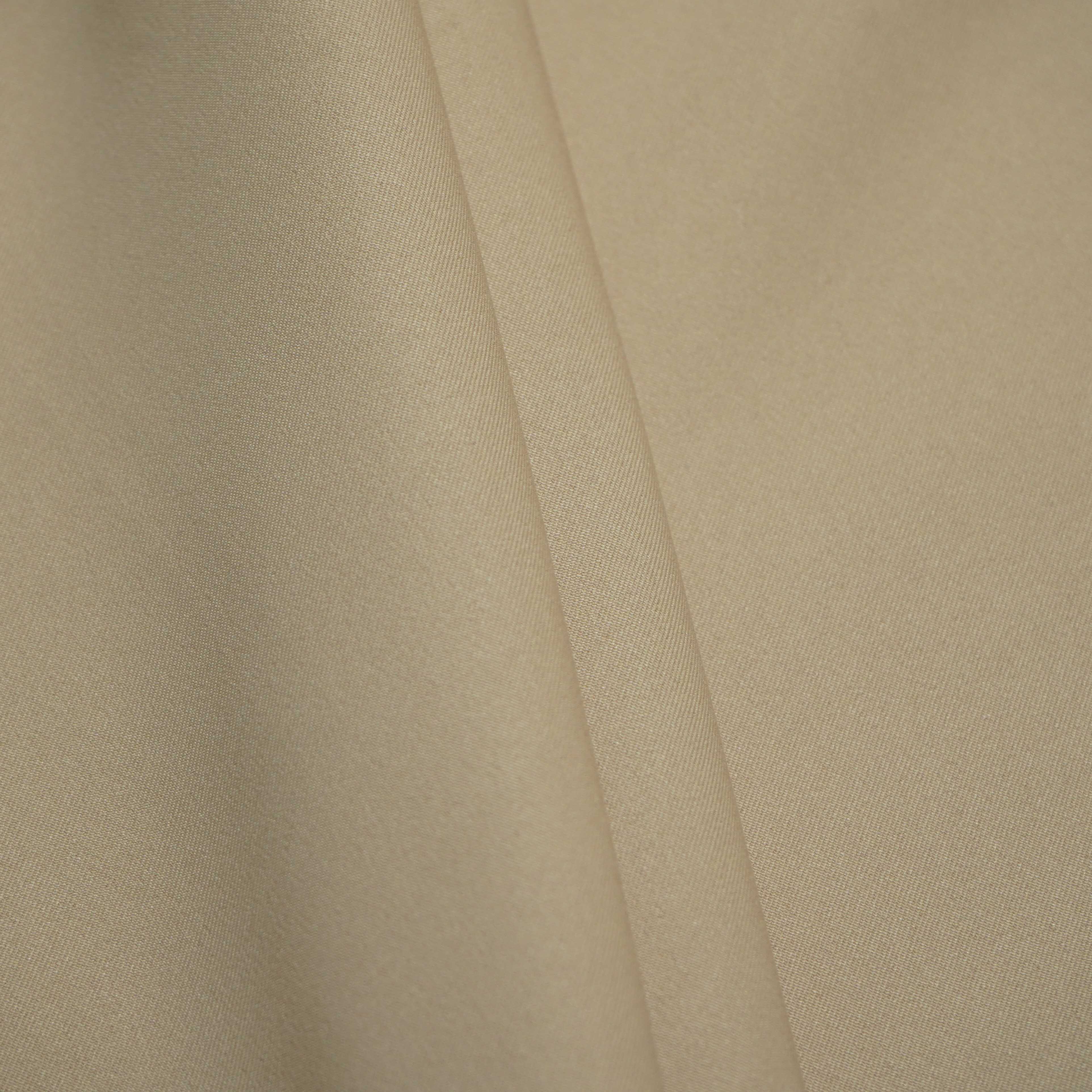 Beige Solid Japanese Crepe Shirting Fabric PG-30369 - TradeUNO
