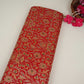 Red Alfi Meena Kimkhab Brocade Fabric HMSS-32768