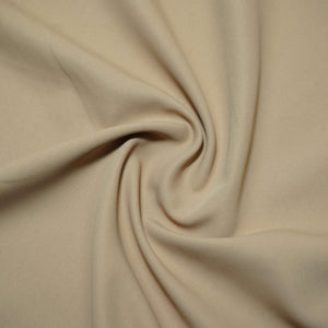 Beige Solid Japanese Crepe Shirting Fabric PG-30369 - TradeUNO