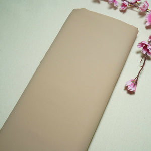 Beige Solid Japanese Crepe Shirting Fabric PG-30369 - TradeUNO