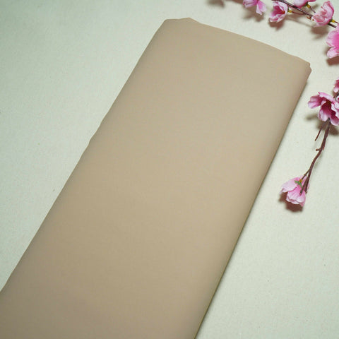 Beige Solid Japanese Crepe Shirting Fabric PG-30369