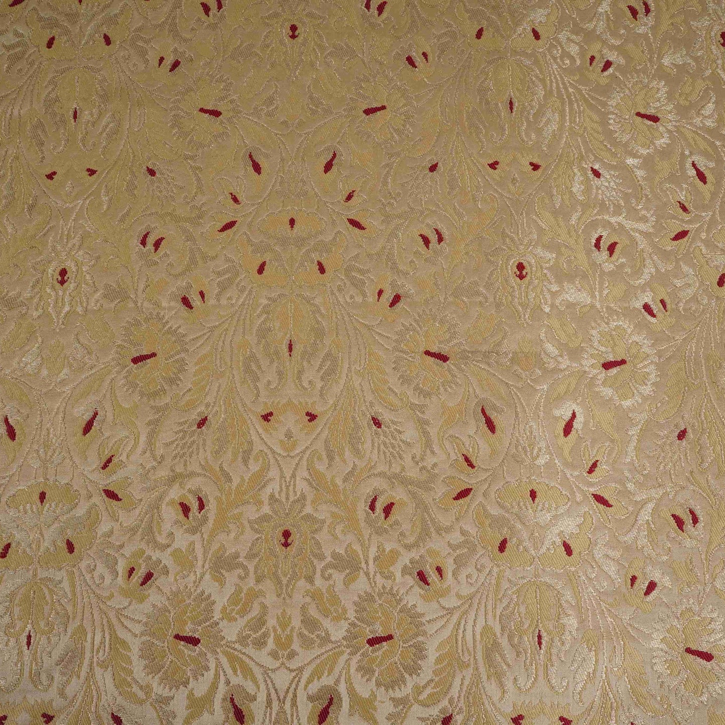 Golden Alfi Meena Kimkhab Brocade Fabric HMSS-32769
