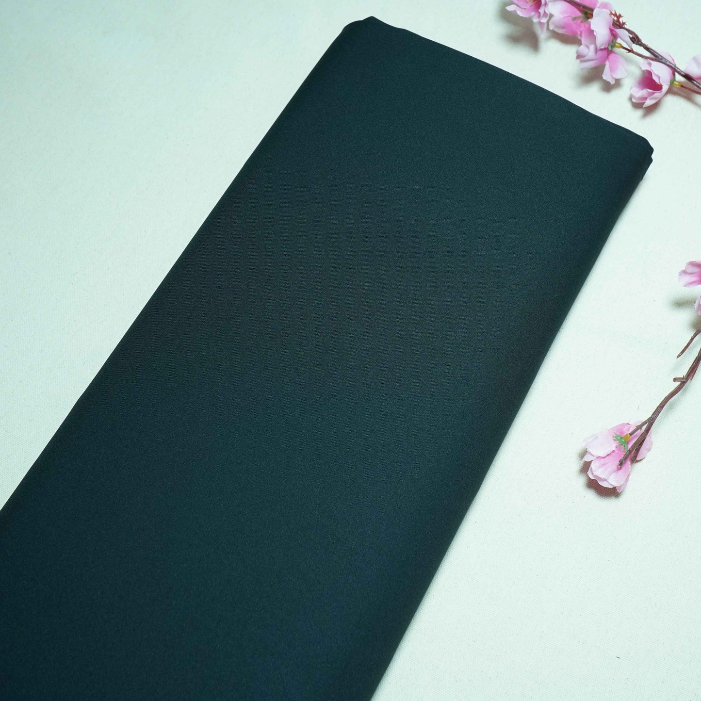 Black Solid Japanese Crepe Shirting Fabric PG-30406