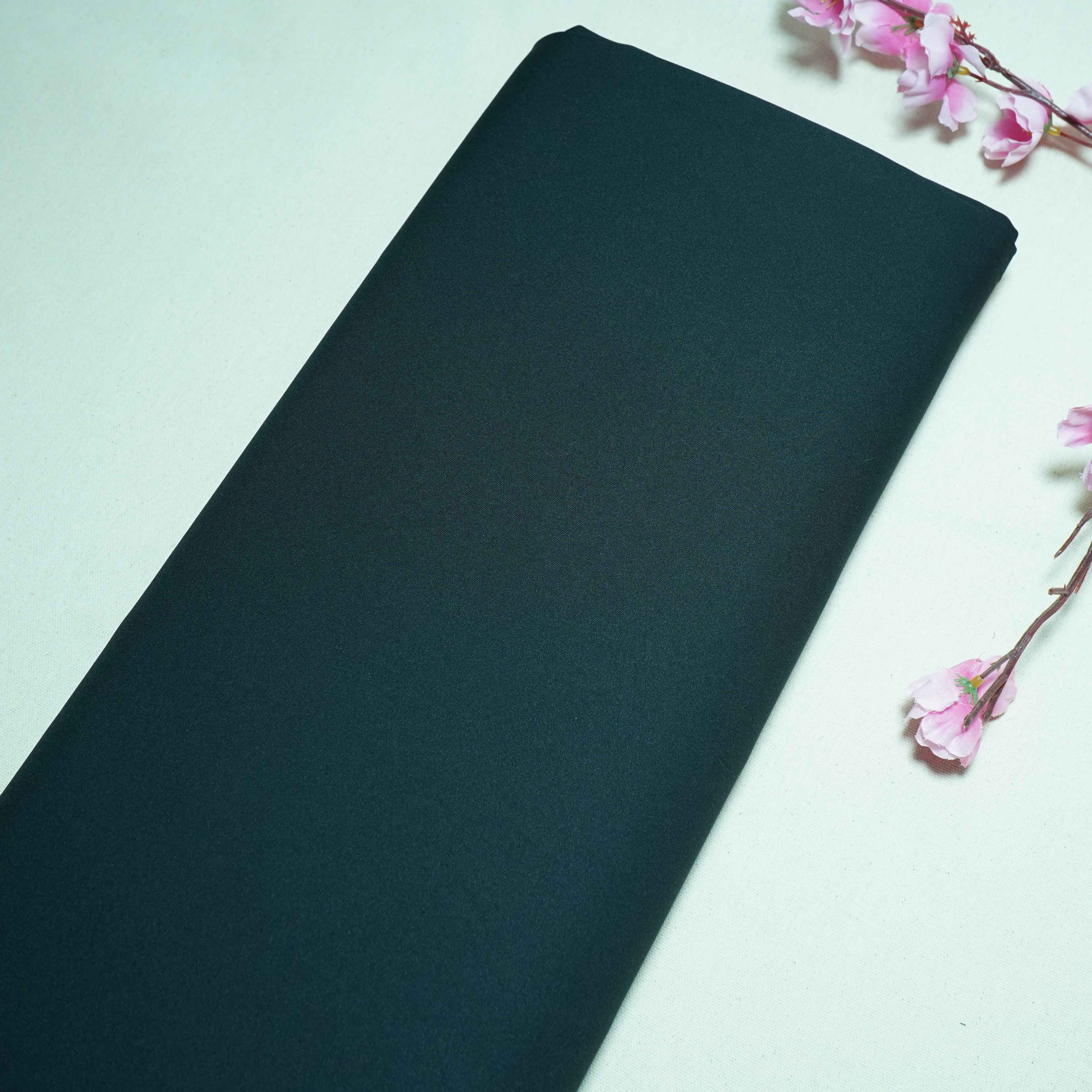 Black Solid Japanese Crepe Shirting Fabric PG-30406 - TradeUNO