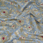 Powder Blue Alfi Meena Kimkhab Brocade Fabric HMSS-32765