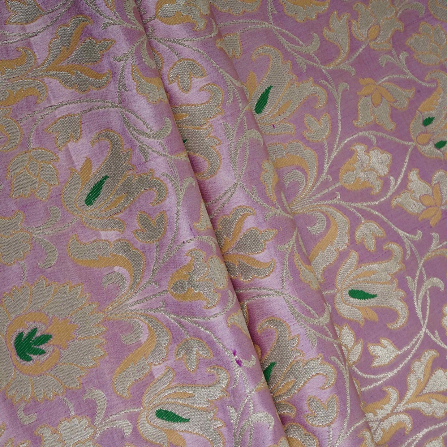 Baby Pink Alfi Meena Kimkhab Brocade Fabric HMSS-32763