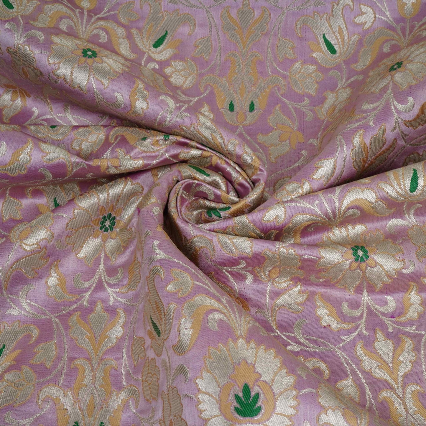Baby Pink Alfi Meena Kimkhab Brocade Fabric HMSS-32763