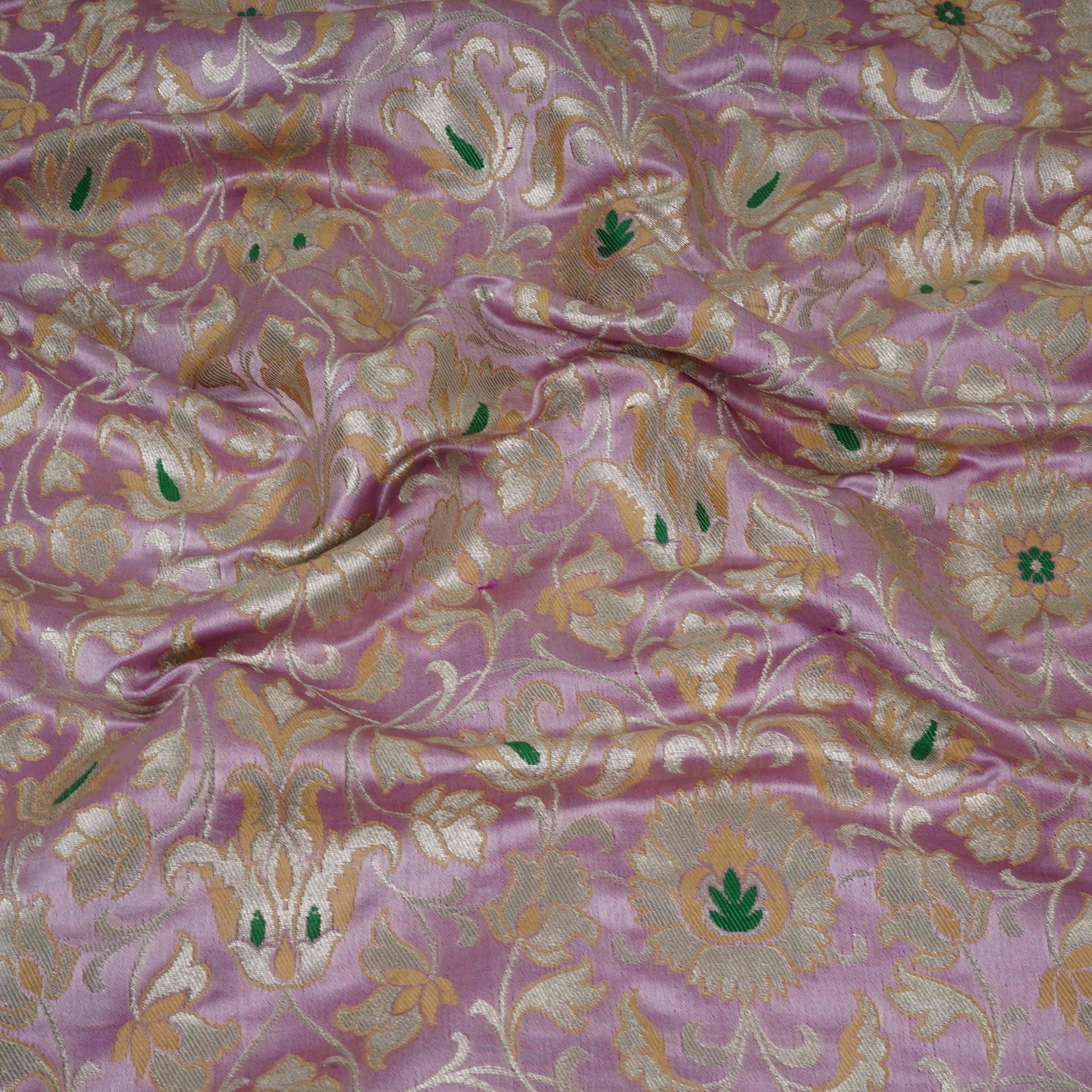 Baby Pink Alfi Meena Kimkhab Brocade Fabric HMSS-32763