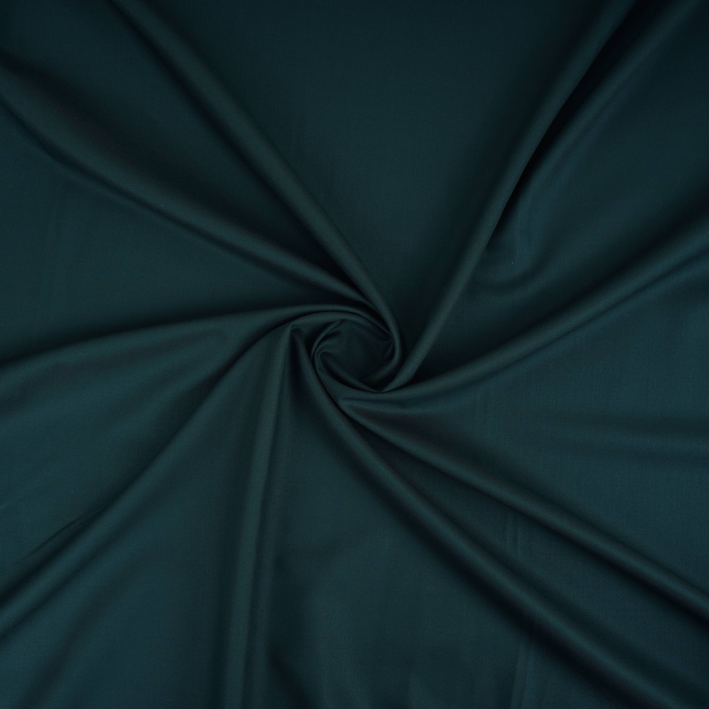 Dark Green Solid Suiting Fabric ASMI-31276 - TradeUNO