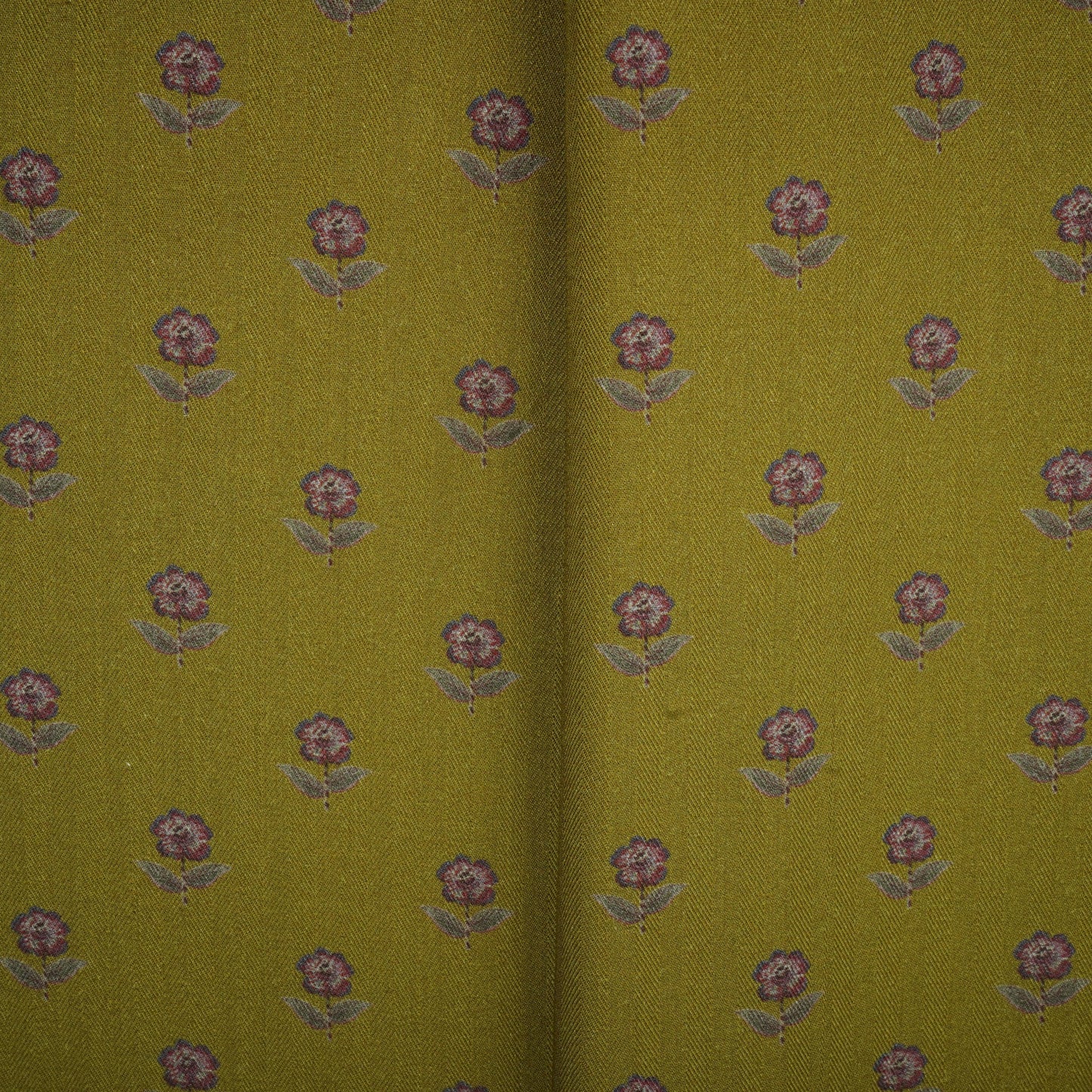 Green Floral Print Pashmina Fabric 20987