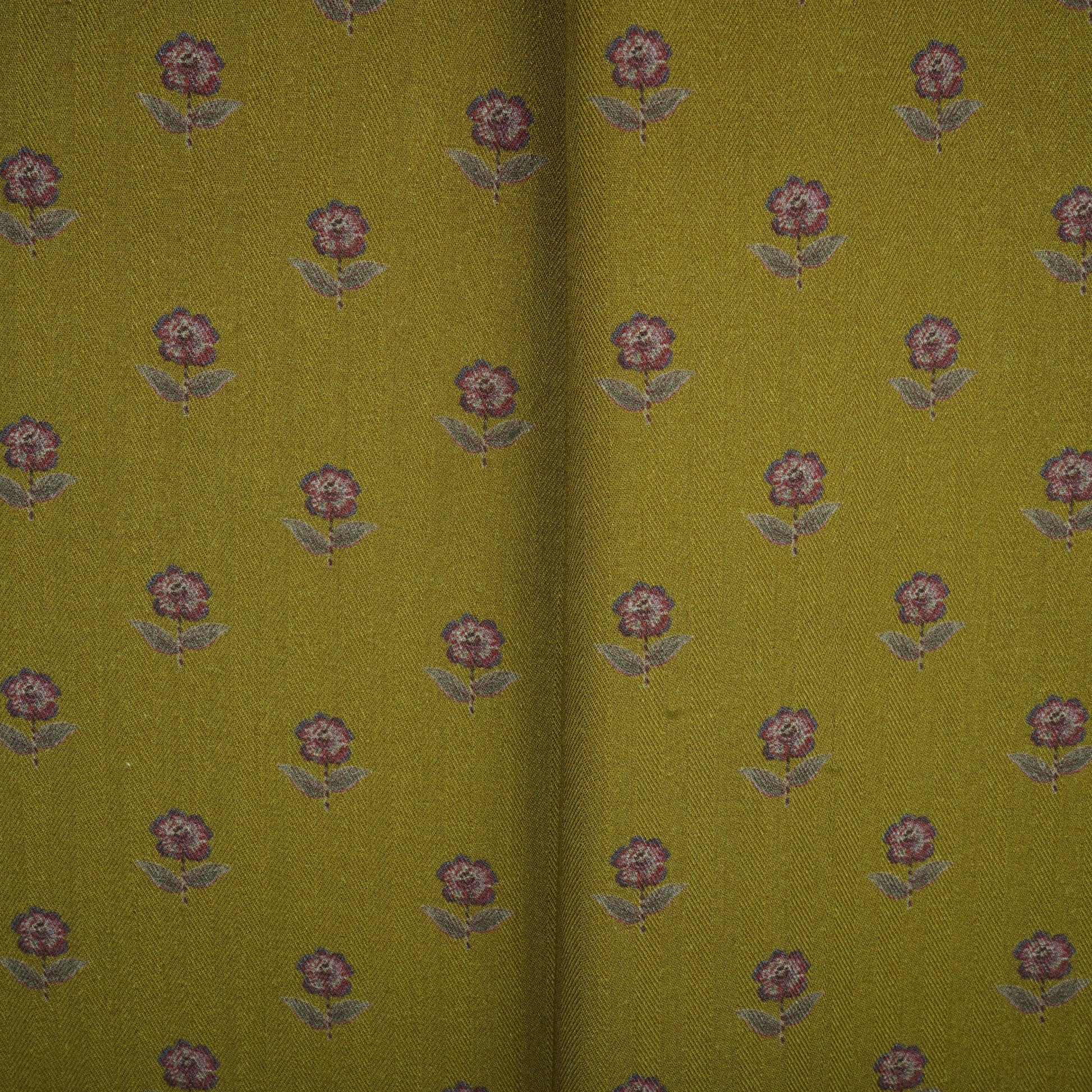 Green Floral Print Pashmina Fabric 20987