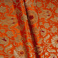 Orange Alfi Meena Kimkhab Brocade Fabric HMSS-32766