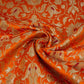 Orange Alfi Meena Kimkhab Brocade Fabric HMSS-32766