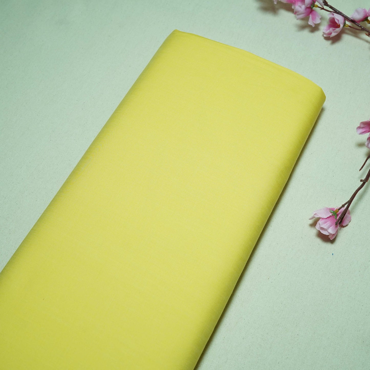 Lemon Yellow Solid Poplin Fabric LSF-30552