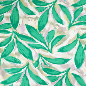 Green With Multicolor Abstract Print Viscose Linen PDM-29476 - TradeUNO