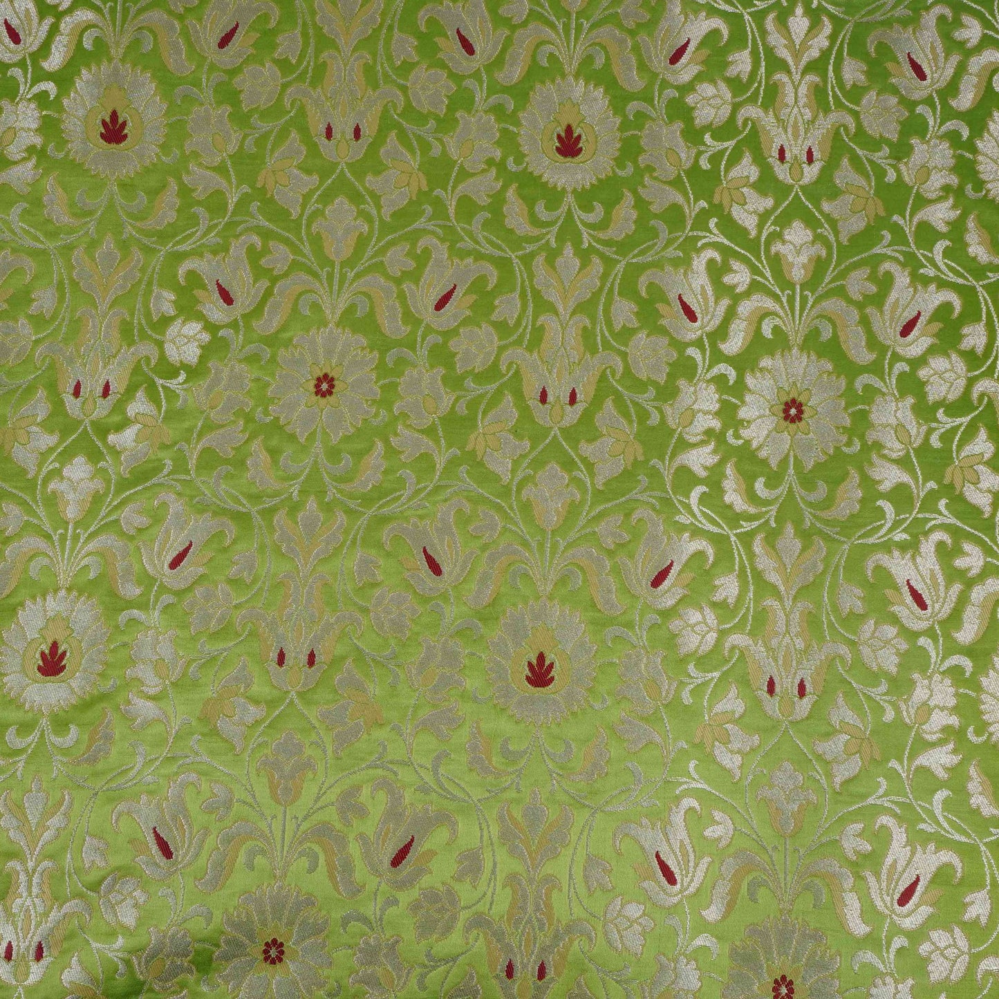 Green Alfi Meena Kimkhab Brocade Fabric HMSS-32767