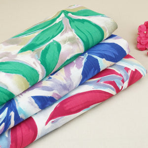 Red With Multicolor Abstract Print Viscose Linen PDM-29473 - TradeUNO