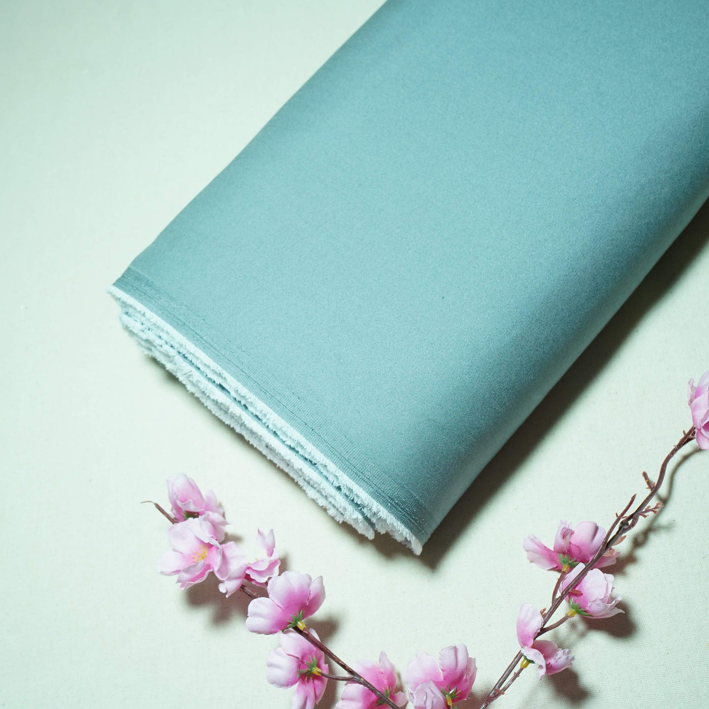 Light Grey Solid Thin Denim Fabric PDM-30578