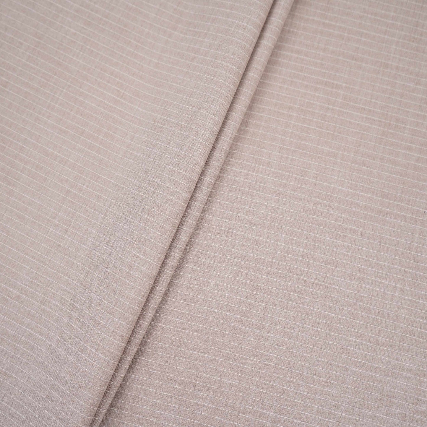 Beige Pin Stripes Suiting Fabric ASMI-31282