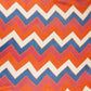 Orange with Multicolor Chervon Print Modal Satin SN-29507