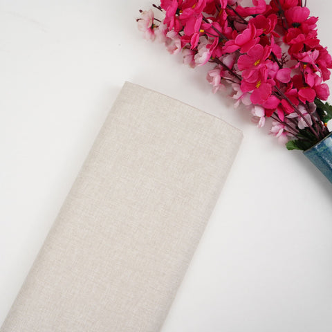 Natural Beige Solid Suiting Fabric ASMI-31305