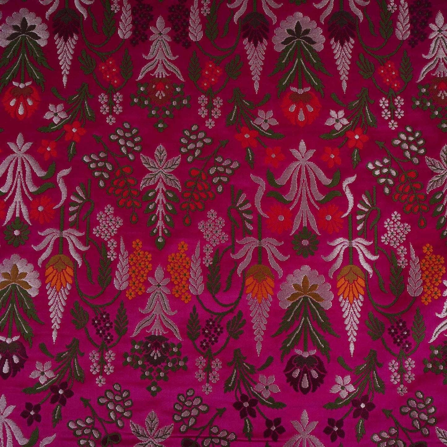 Magenta Kimkhab Brocade Fabric HMSS-32793