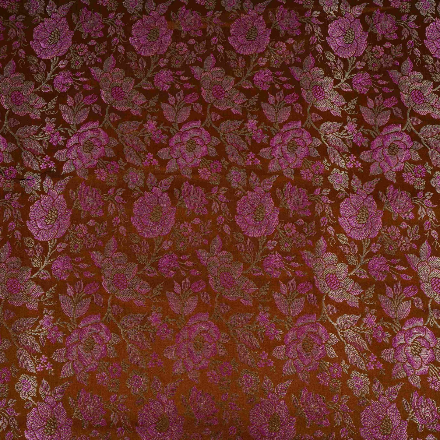 Mehendi Green Jamawar Resham Zari Dohra Brocade Fabric HMSS-32739