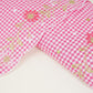 Pink Checks embroidery Cotton Fabric MJF-31317 - TradeUNO