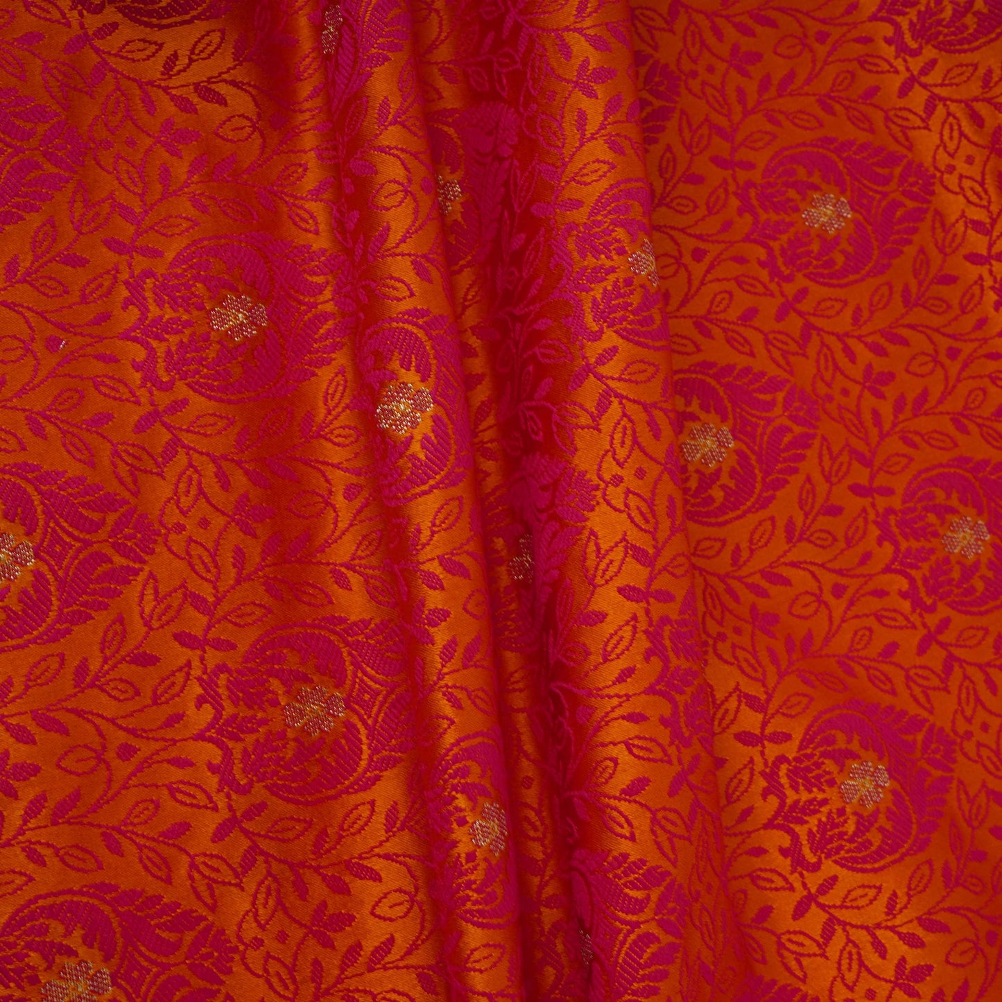 Mustard Zari Booti Tanchoi Silk Fabric HMSS-32751