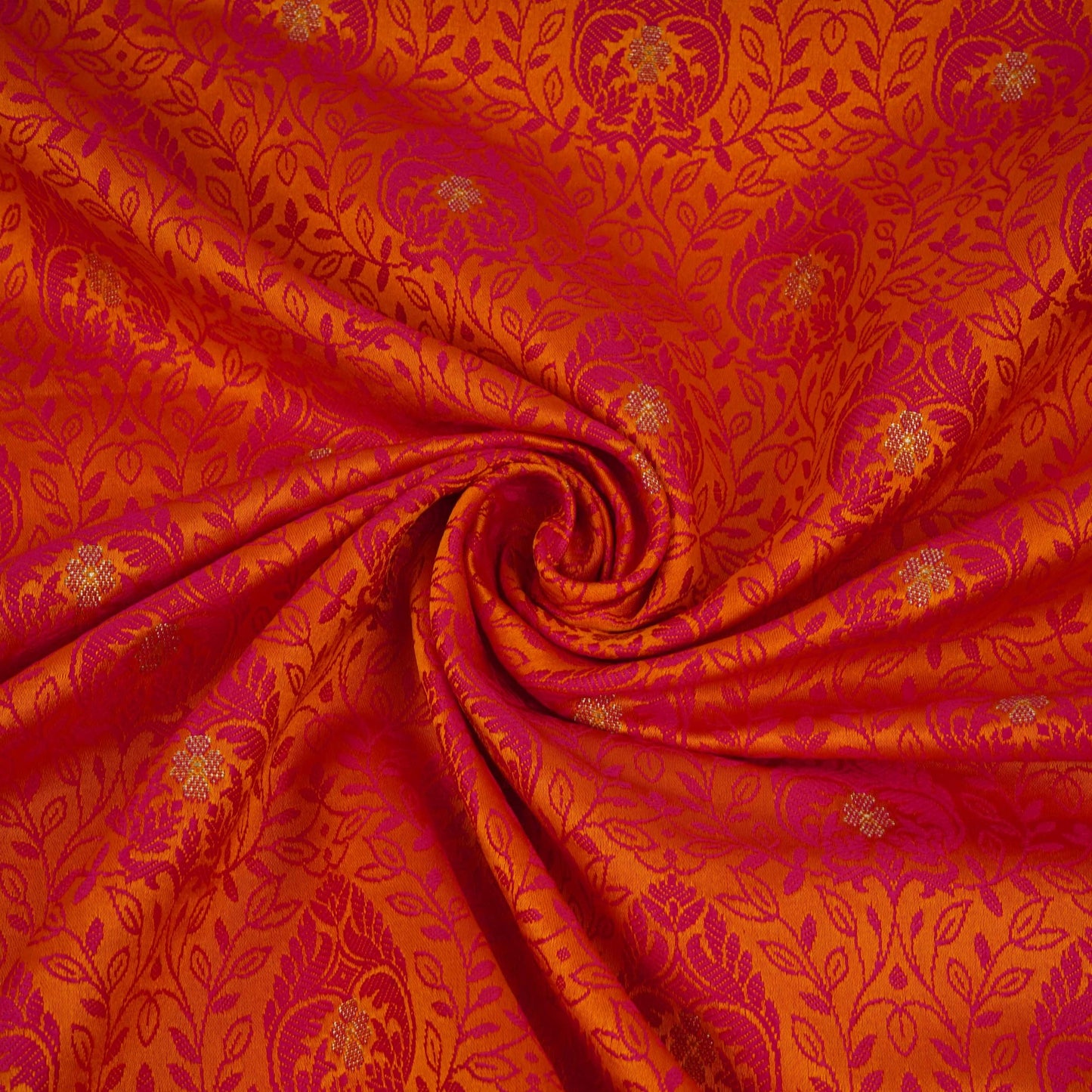 Mustard Zari Booti Tanchoi Silk Fabric HMSS-32751