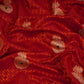 Orange Zari Meena Boota Tanchoi Silk Fabric HMSS-32747