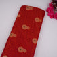 Orange Zari Meena Boota Tanchoi Silk Fabric HMSS-32747