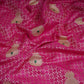 Pink Zari Meena Boota Tanchoi Silk Fabric HMSS-32748