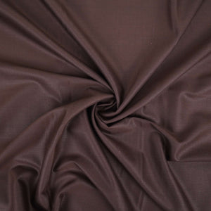Dark Brown Solid Suiting Fabric ASMI-31277 - TradeUNO