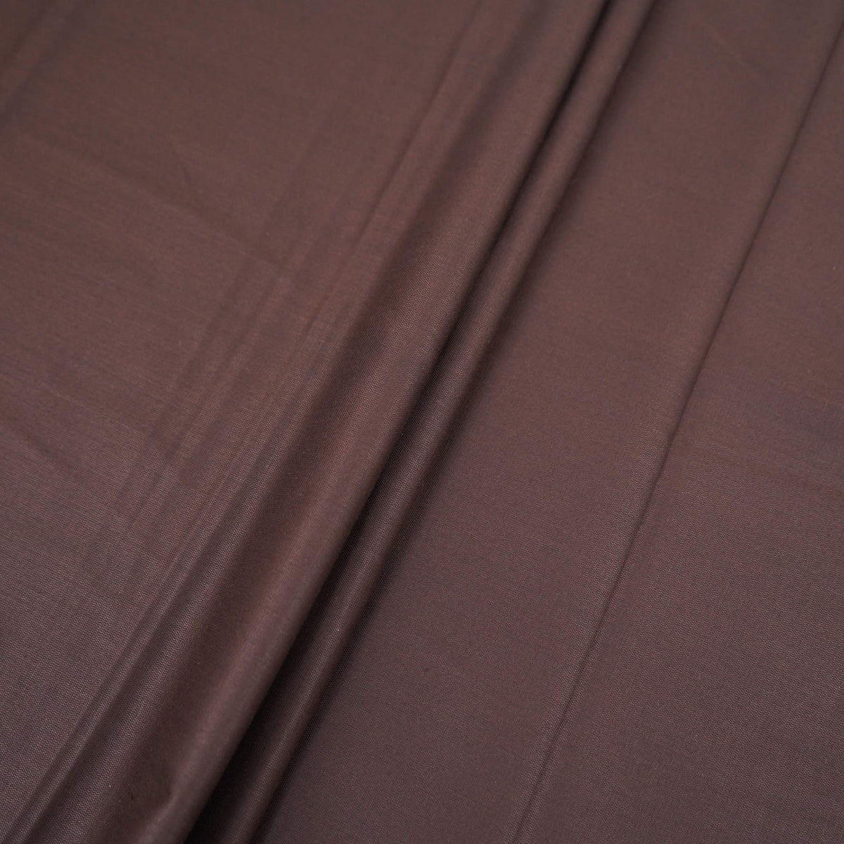 Dark Brown Solid Suiting Fabric ASMI-31277 - TradeUNO