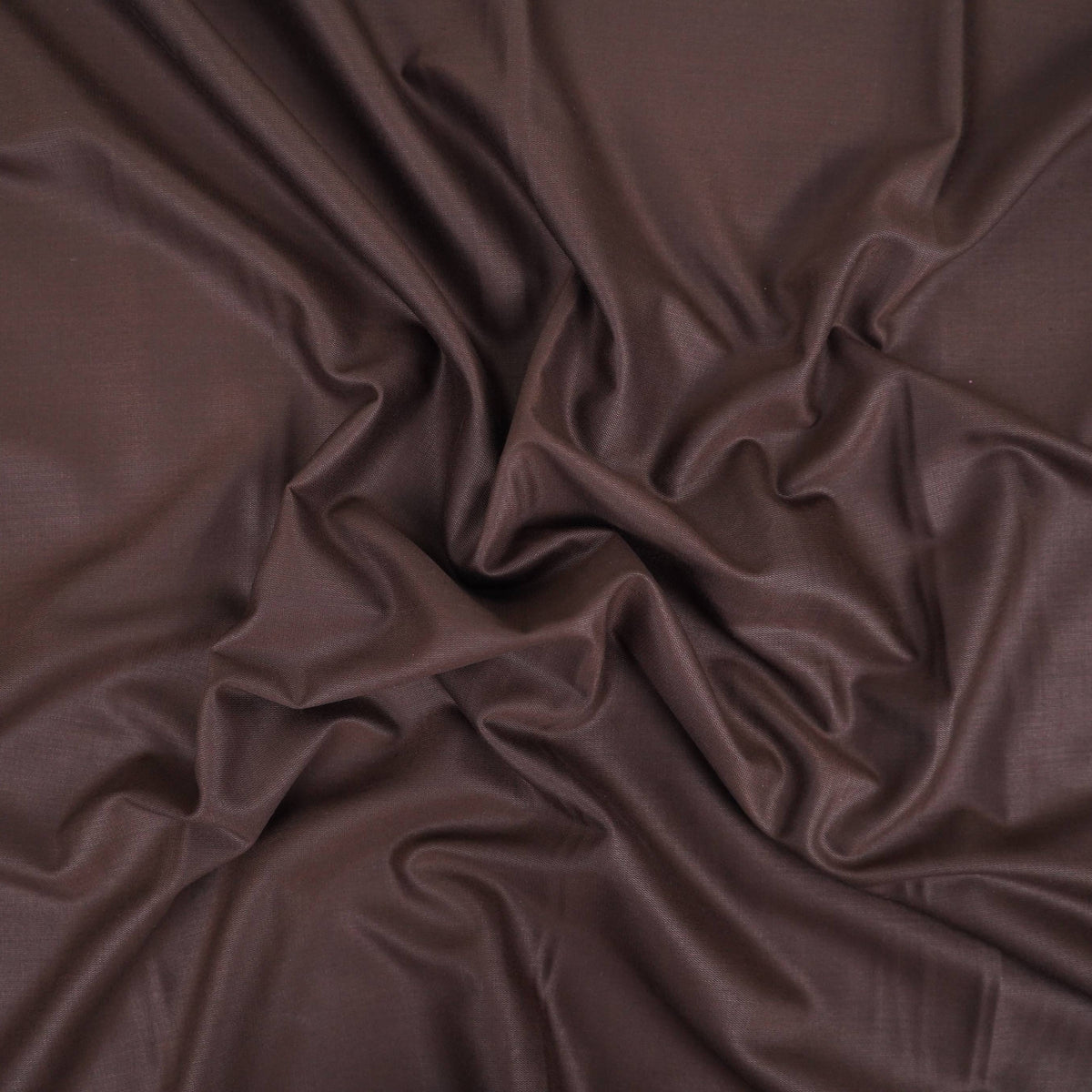 Dark Brown Solid Suiting Fabric ASMI-31277 - TradeUNO