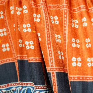 Blue Multicolor Bandhani Print Gaji Silk Dupatta 15764