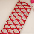 Red floral print Modal Satin Fabric AFI-29541