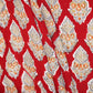 Red floral print Modal Satin Fabric AFI-29541