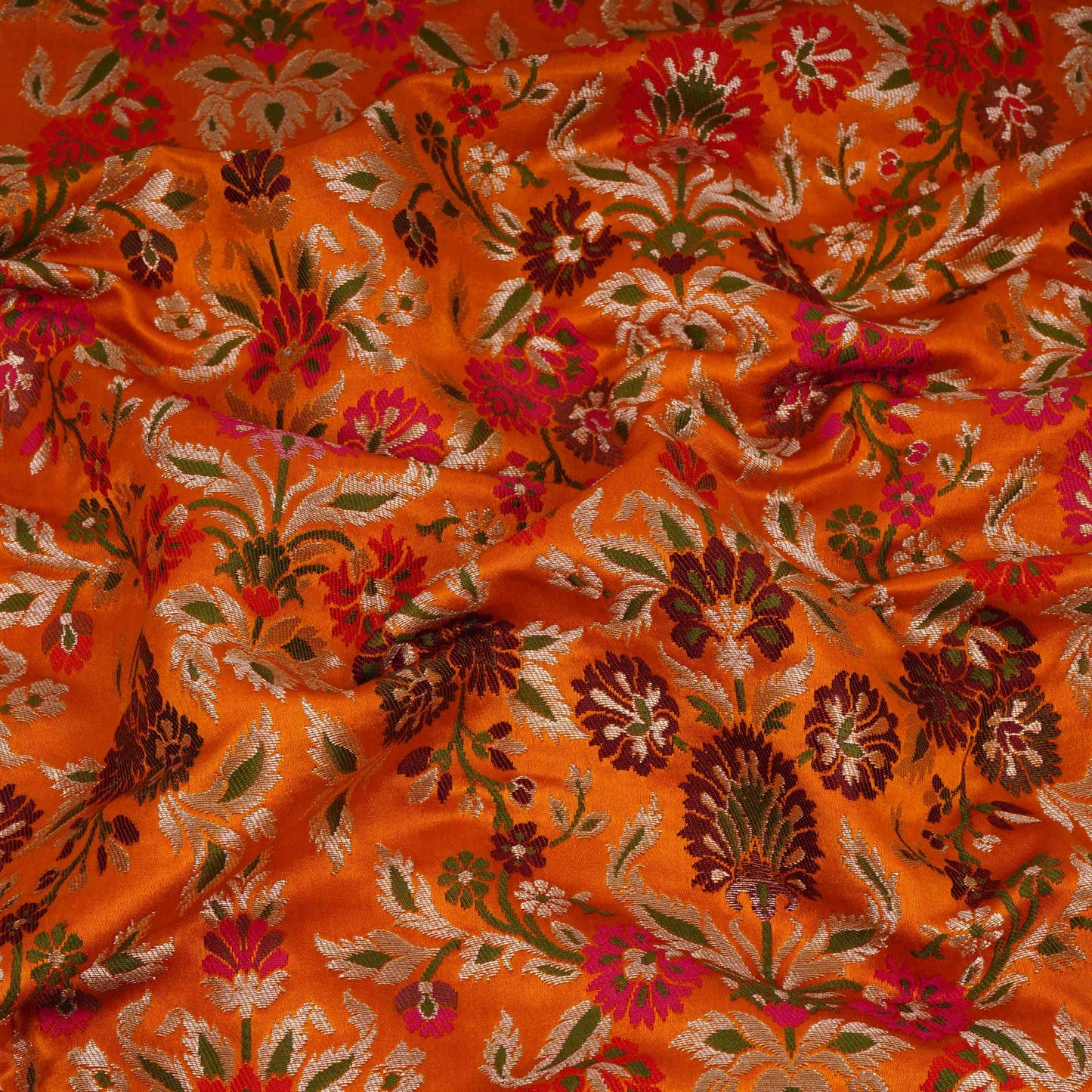Mustard Kimkhab Brocade Fabric HMSS-32797