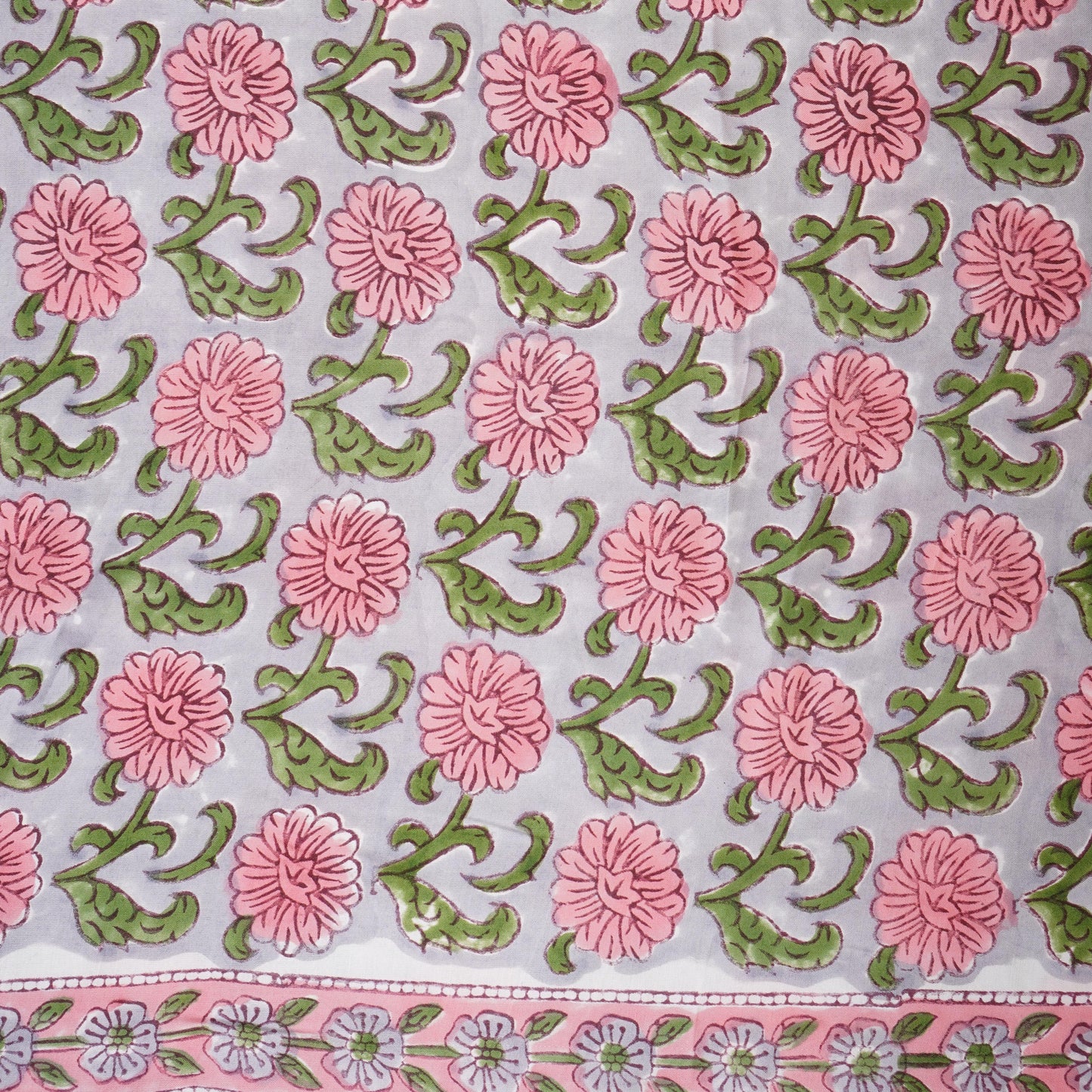 Lavender floral print Modal Satin Fabric AFI-29542