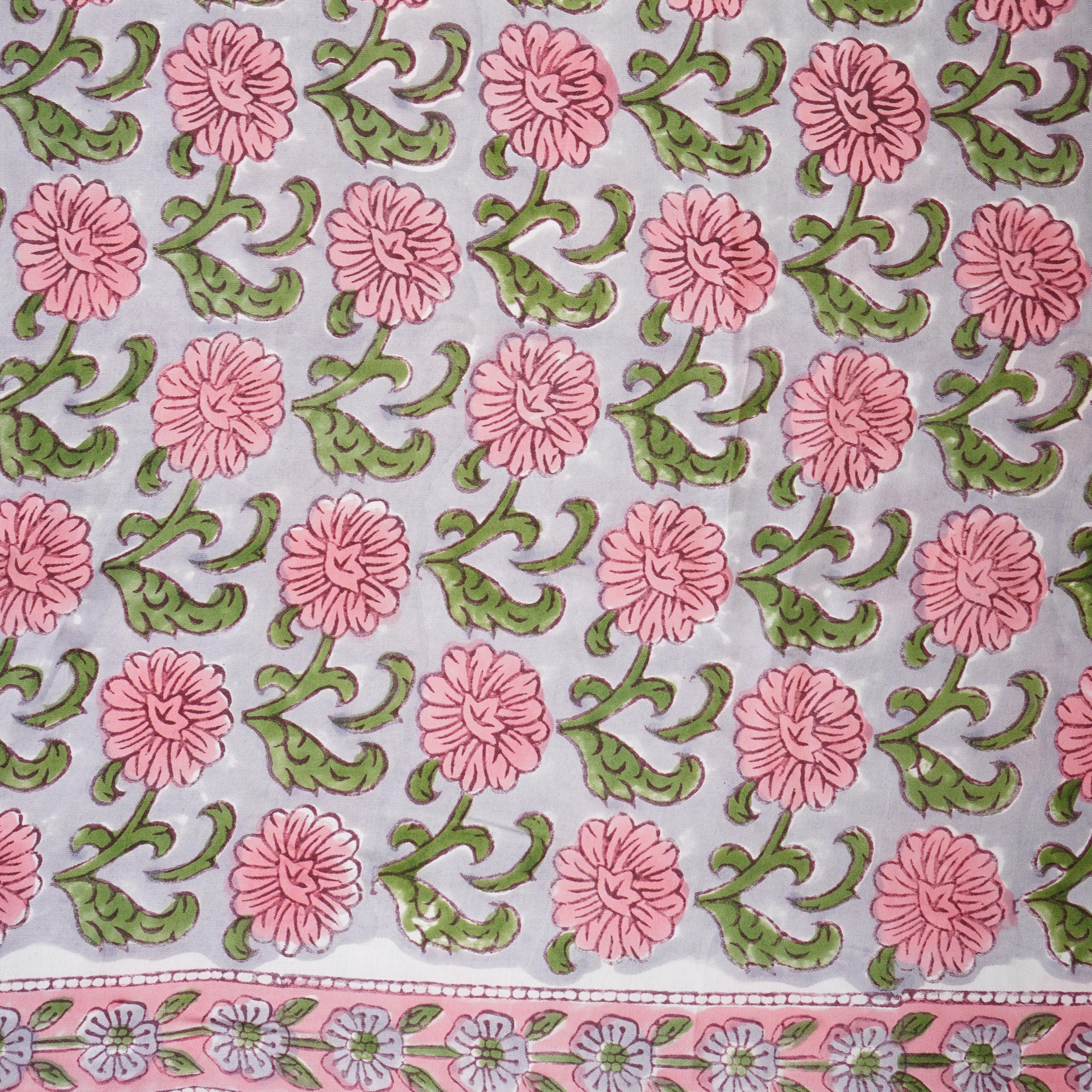 Lavender floral print Modal Satin Fabric AFI-29542 - TradeUNO