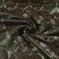 Olive Green Alfi Zari silver Meena Alfi Brocade Fabric HMSS-32737