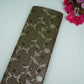 Olive Green Alfi Zari silver Meena Alfi Brocade Fabric HMSS-32737
