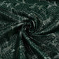Bottle Green Silver Zari Meena Alfi Brocade Fabric HMSS-32734