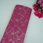 Magenta Alfi Zari silver Meena Alfi Brocade Fabric HMSS-32736