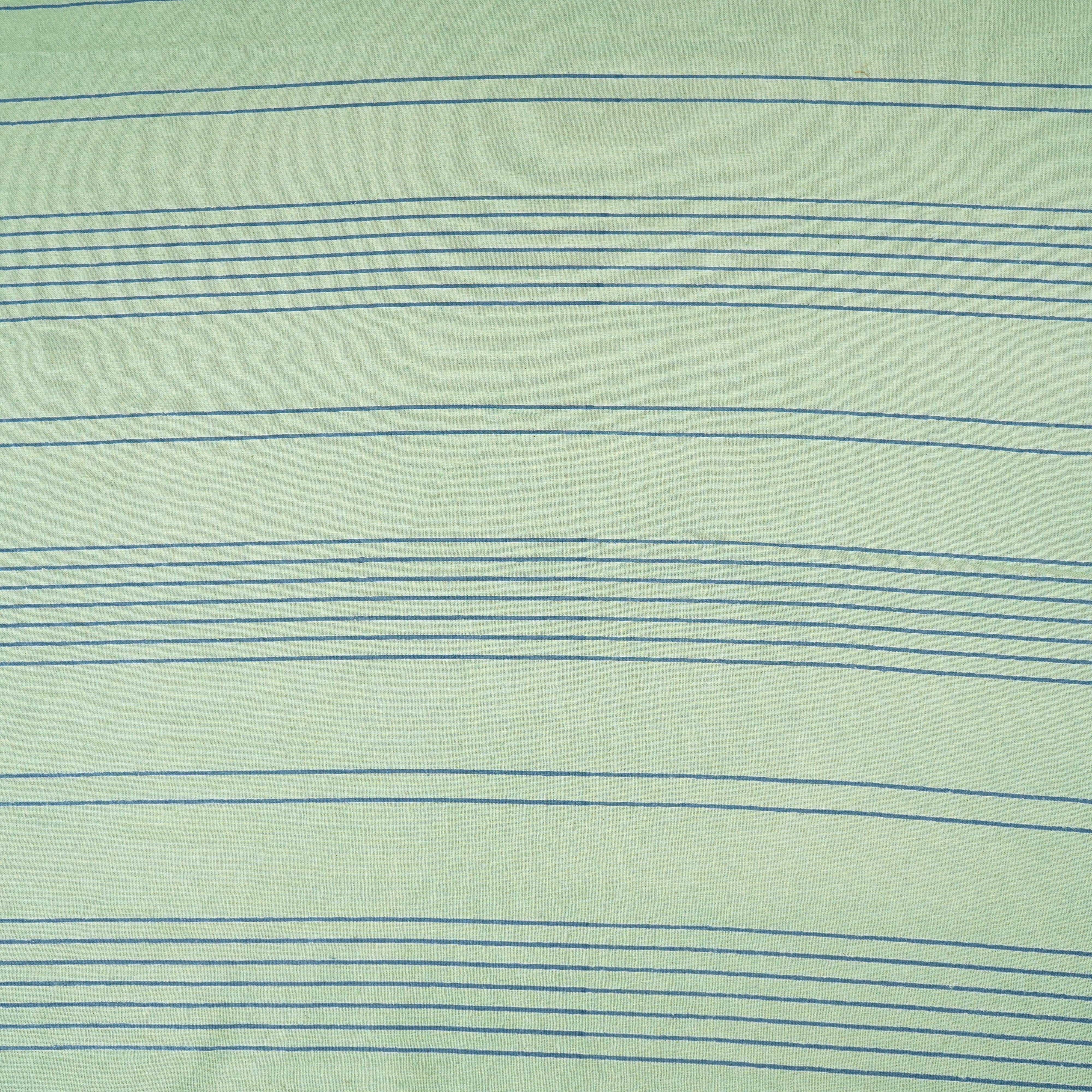 Green Stripes Print Cotton Linen SN-29504 - TradeUNO